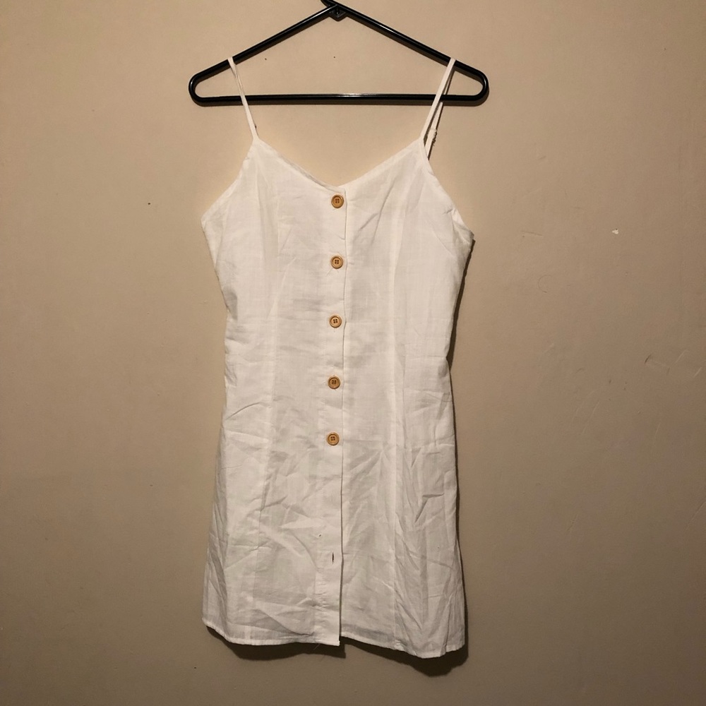 Button up white dress